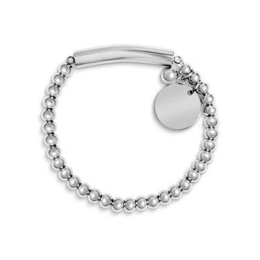LuxeBead Engraved Charm Bracelet