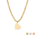 Golden Story Heart Necklace