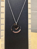 Encircled Heart Necklace Silver