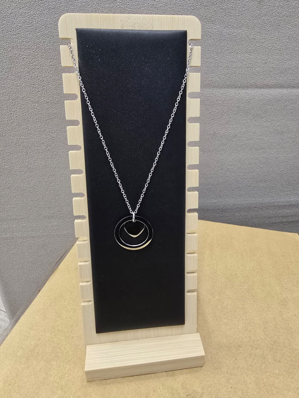 Encircled Heart Necklace Silver