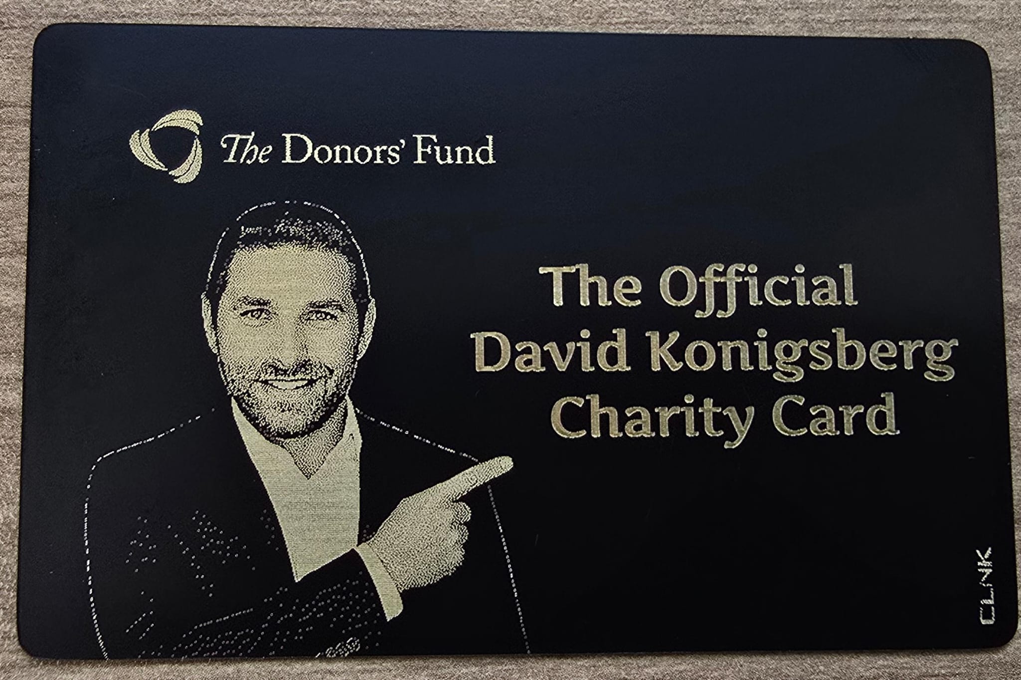 Donor Fund Metal Card