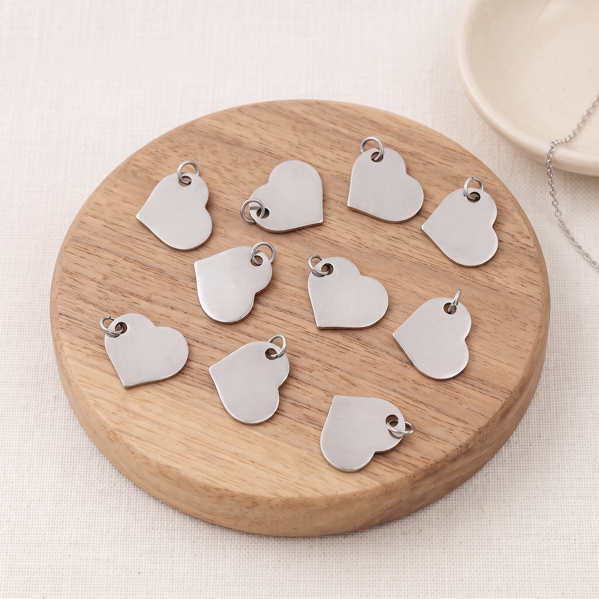 Stainless Steel Polished Heart Pendant