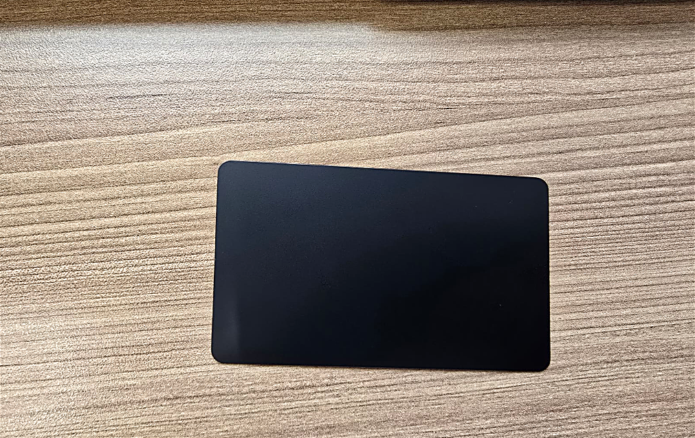 Custom engraved NFC metal business card