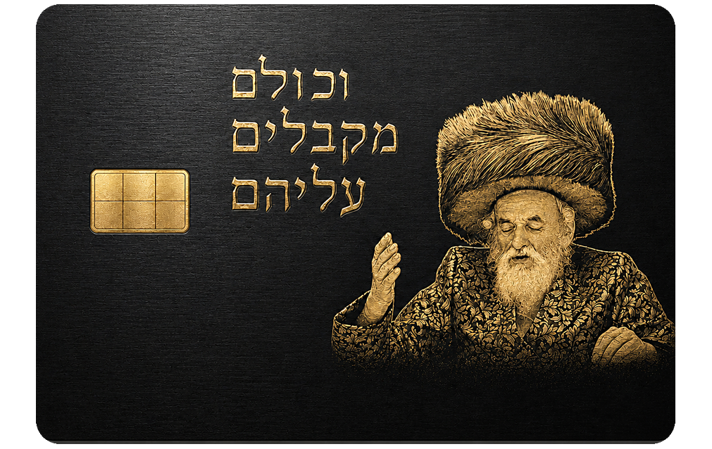 Viznitz Rebbe Bnei Brak — R Mendel Hager metal card
